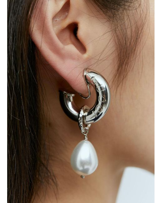 Gucci Black Pearl Charm Single Earring