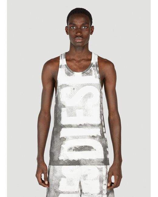 DIESEL T-lift Tank Top in White for Men | Lyst