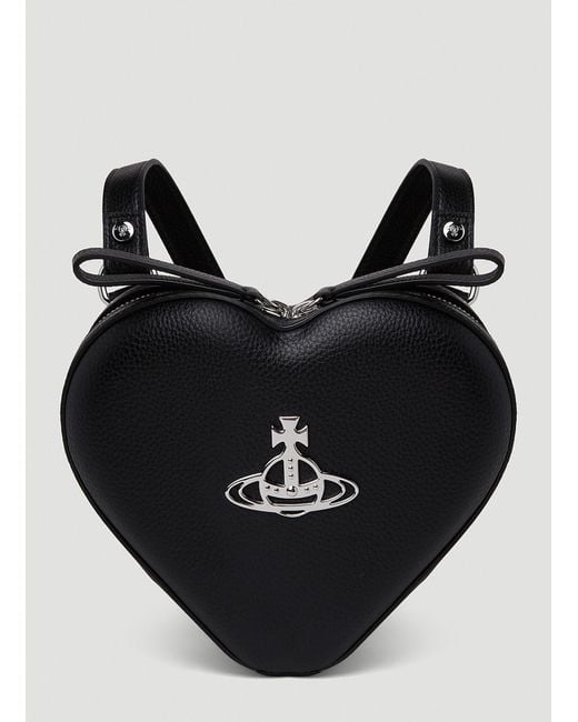 Vivienne Westwood Black Ella Heart Mini Backpack