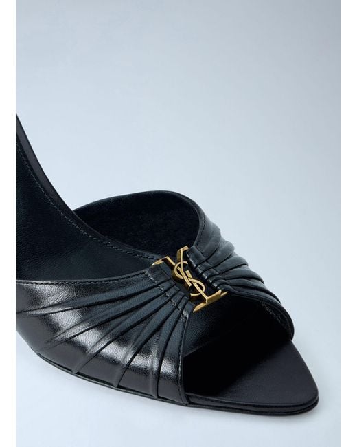 Saint Laurent Black Babylone Heeled Sandals