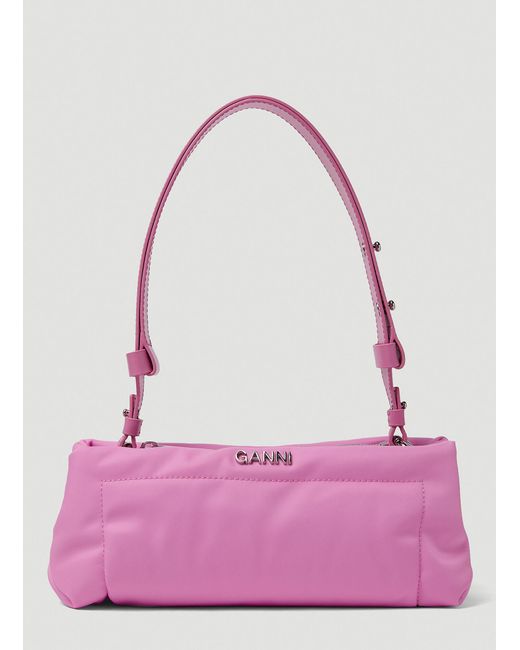 Ganni Cashmere Pillow Baguette Shoulder Bag in Pink Lyst