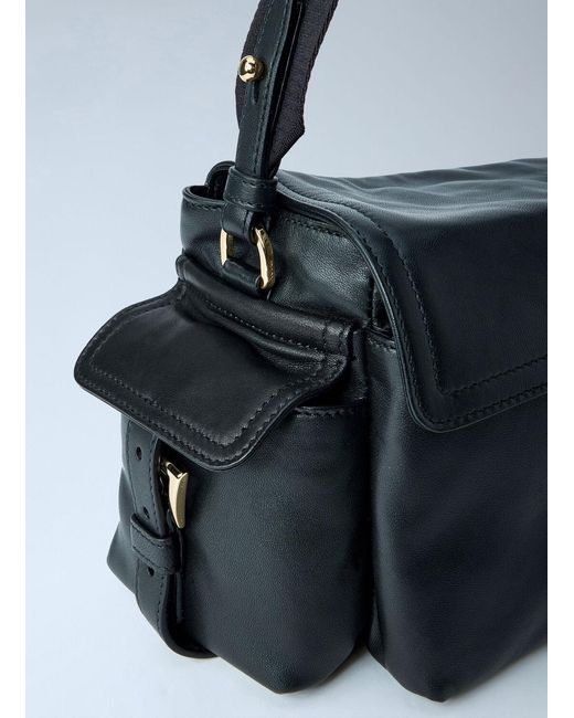Prada Blue Explore Medium Shoulder Bag With Flap