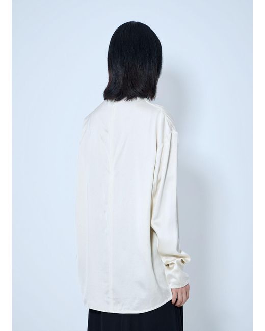 Totême White Slouch-Neck Blouse