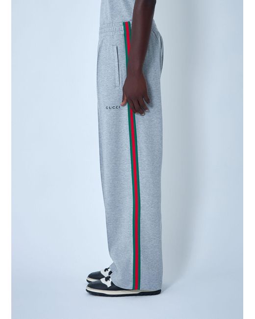 Gucci Blue Logo Motif Track Pants for men