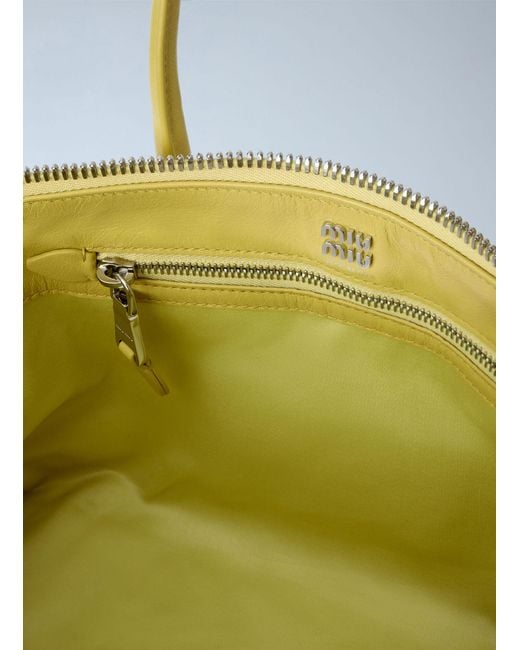 Miu Miu Blue Leather Top Handle Bag