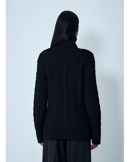Moncler x Edward Enninful Blue Cable Knit Sweater