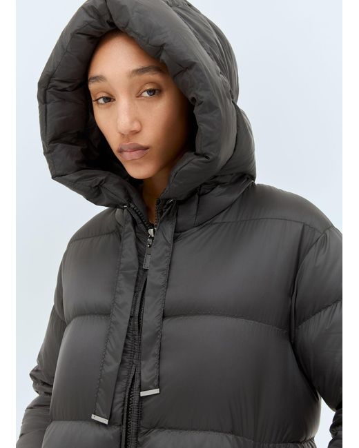 Max Mara Gray Long Water-Repellent Down Coat