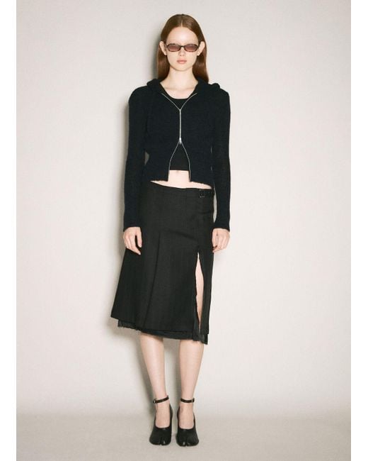 Our Legacy Black Compact Hooded Zip-up Cardigan