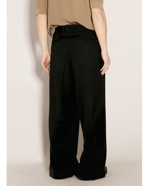 Dolce & Gabbana Black Wool Tailored Pants for men