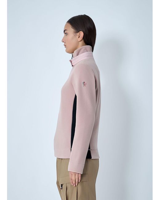Moncler Pink Contrast Panel Sweatshirt