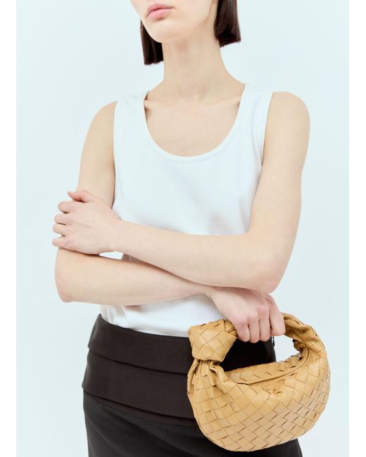 Bottega Veneta White Mini Jodie Handbag