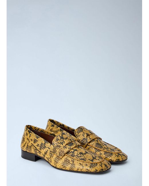 Dries Van Noten White Python-print Leather Loafers