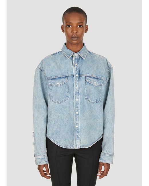 Wardrobe NYC Denim Overshirt Jacket in Blue | Lyst