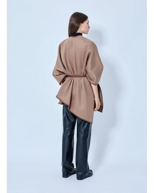 Max Mara Blue Belted Wool Wrap