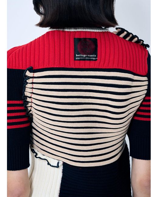 Bottega Veneta Blue Rib Patchwork Sweater