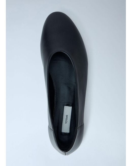 Totême Black Slip Nappa Ballerinas