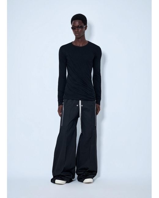 Rick Owens Blue Long Sleeve Crewneck Top for men