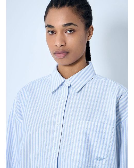 Alexander Wang White Crop Button-Down Shirt