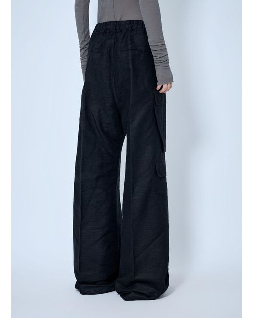 Rick Owens Blue Cargobelas Pants
