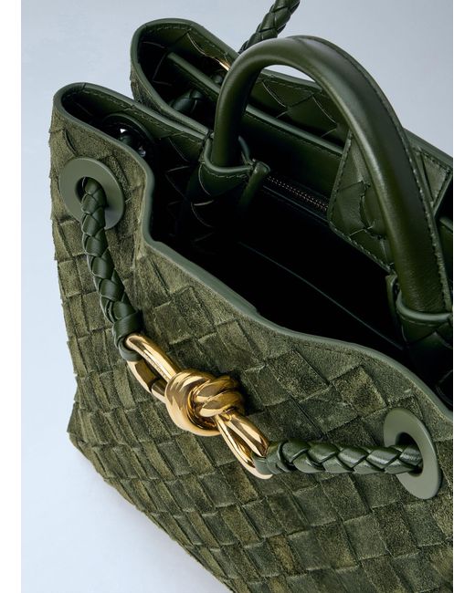 Bottega Veneta Blue Small Andiamo Handbag