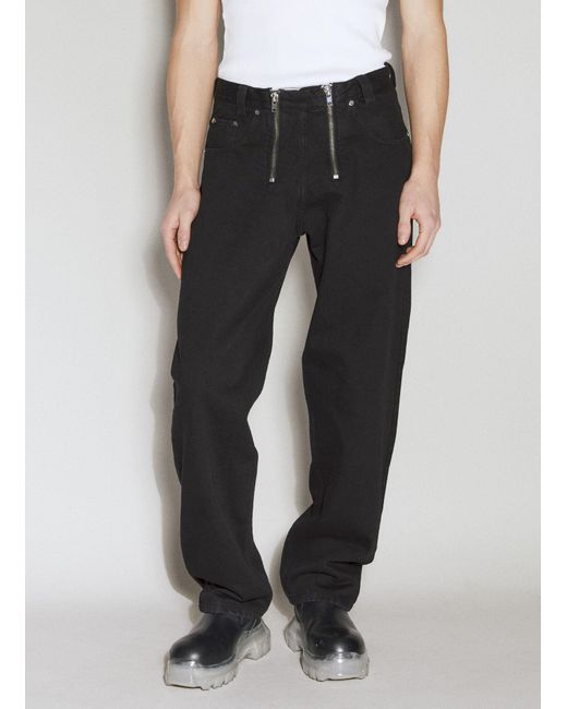 GmbH Black Double-zip Jeans for men