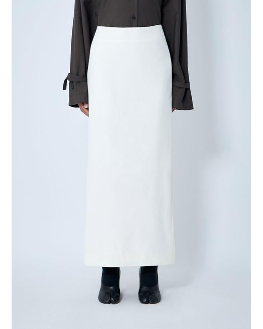 Totême  White Light Wool Skirt