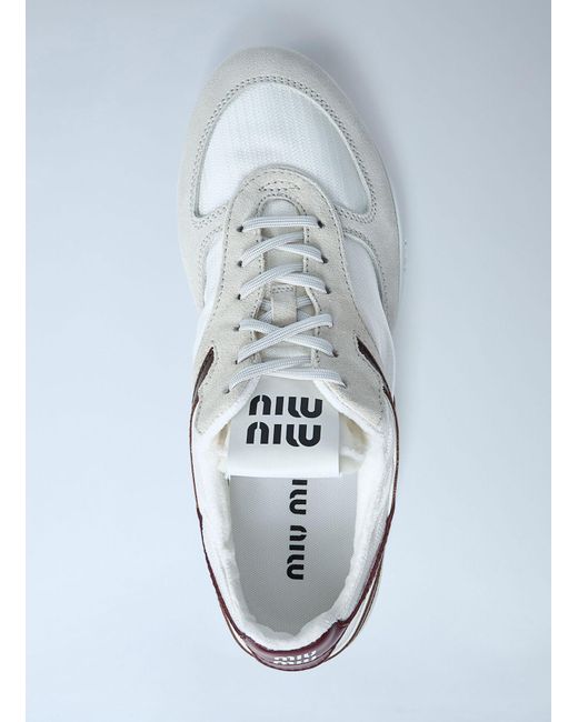 Miu Miu White Gymnasium Sneakers