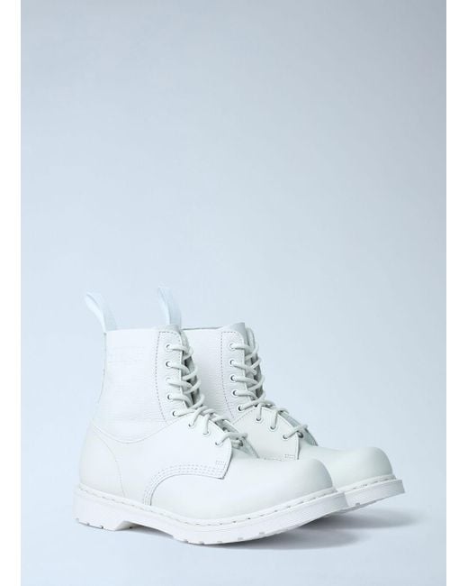 Mm6 Maison Margiela X Dr.martens Blue 1460 Leather Boots