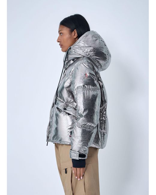 Moncler Gray Celaque Short Down Jacket