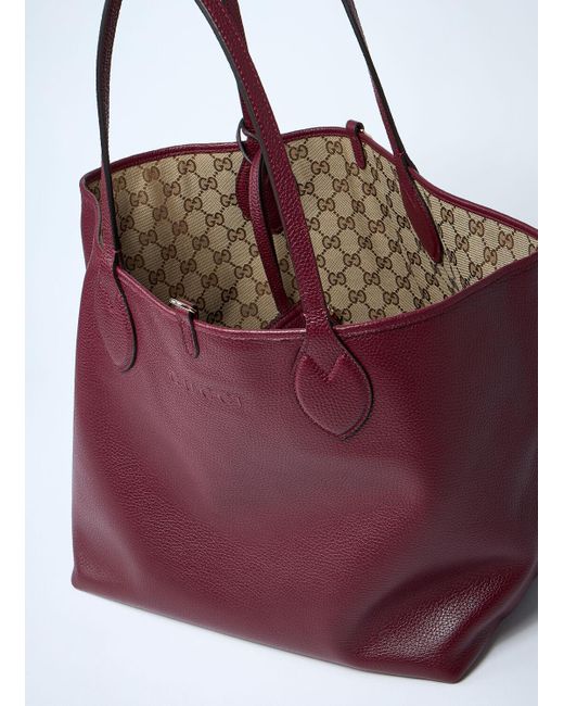 Gucci Purple Large Totissima Reversible Tote Bag