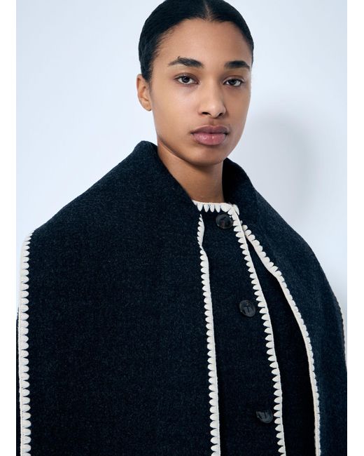Totême  Blue Embroidered Scarf Jacket