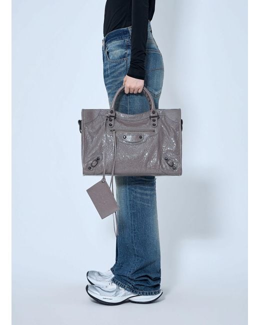 Balenciaga Gray Le City Bag Medium