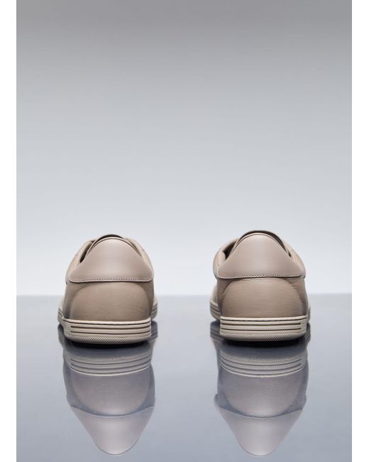 Dolce & Gabbana Gray Saint Tropez Leather Sneakers for men