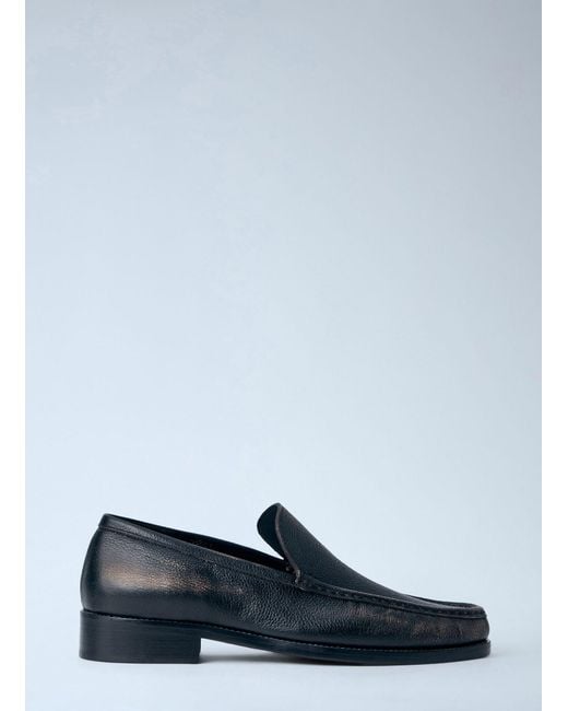 Acne Blue Leather Loafers for men