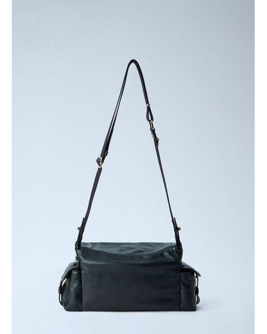 Prada Blue Explore Medium Shoulder Bag With Flap