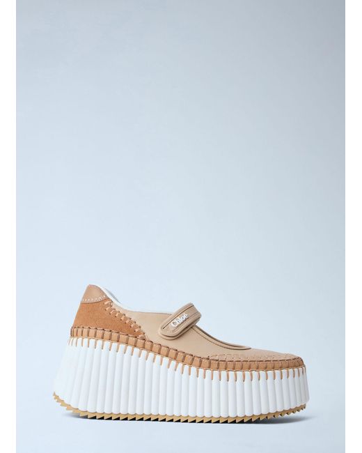 Chloé White Chloé Nama Platform Sneakers