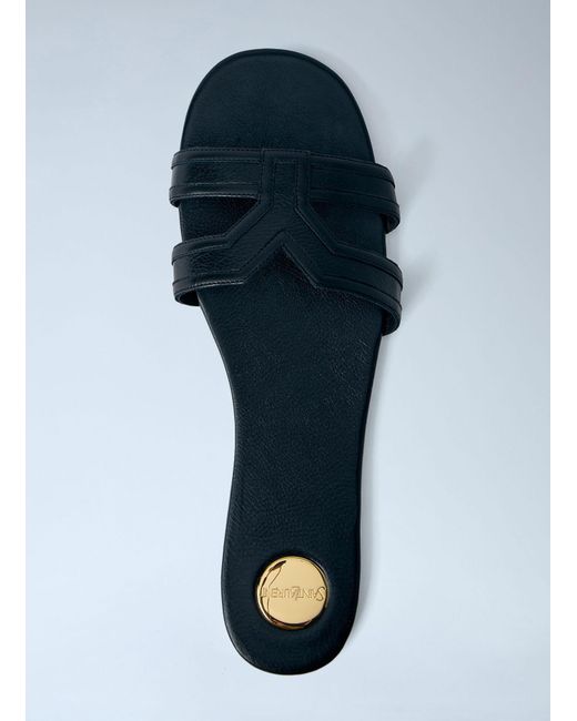 Saint Laurent White Mabrouka Leather Sandals