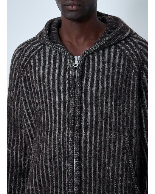 Our Legacy Black Level Hood Zip-Up Sweatshirt for men
