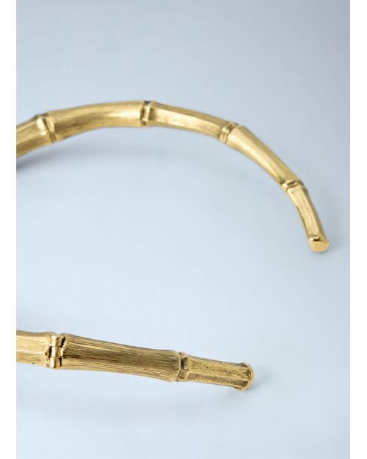 Saint Laurent Blue Bamboo Torc Necklace