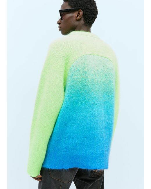 ERL Gradient Rainbow Knit Sweater in White for Men Lyst UK