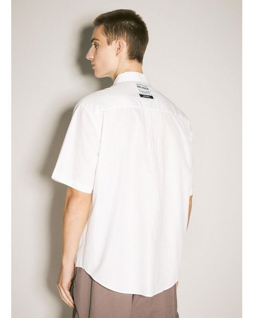 Undercover White Logo Patch Shirt for men