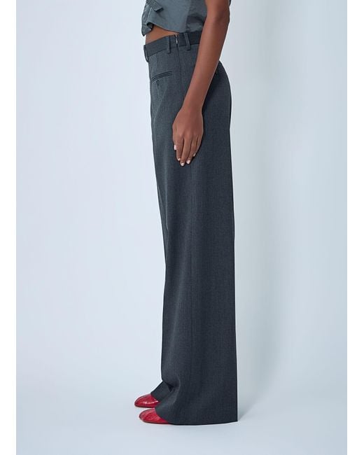 MM6 by Maison Martin Margiela Blue Tailored Back-To-Front Pants