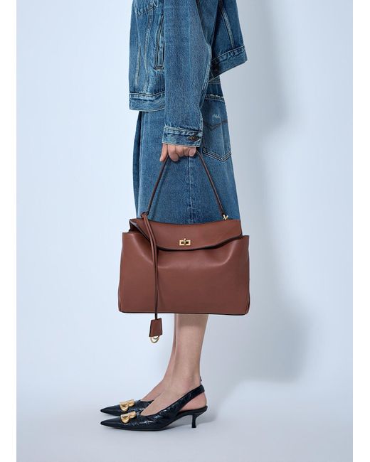 Balenciaga Brown Rodeo Medium Handbag