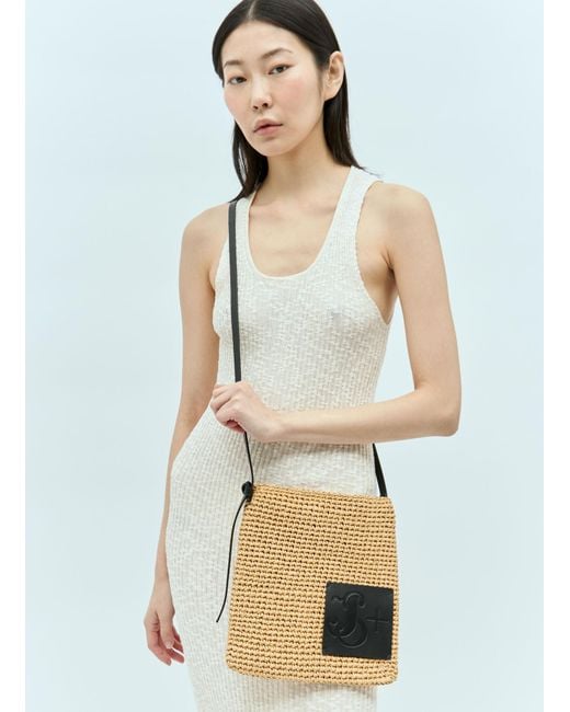 Jil Sander Natural + Crochet Crossbody Bag
