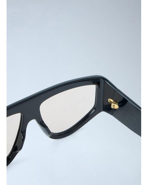 Bottega Veneta Gray Classic Geometric Frame Sunglasses