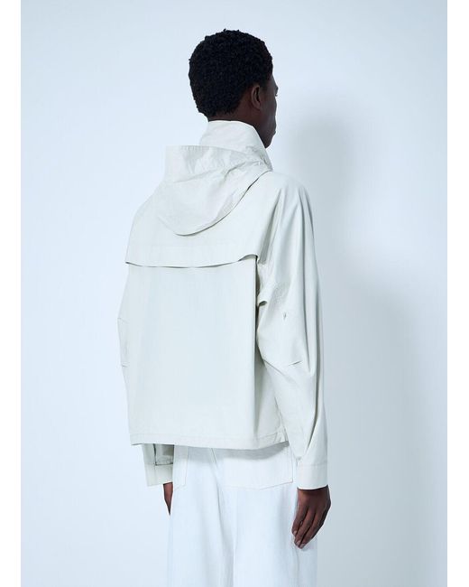 Lemaire White High-Collar Utility Jacket for men