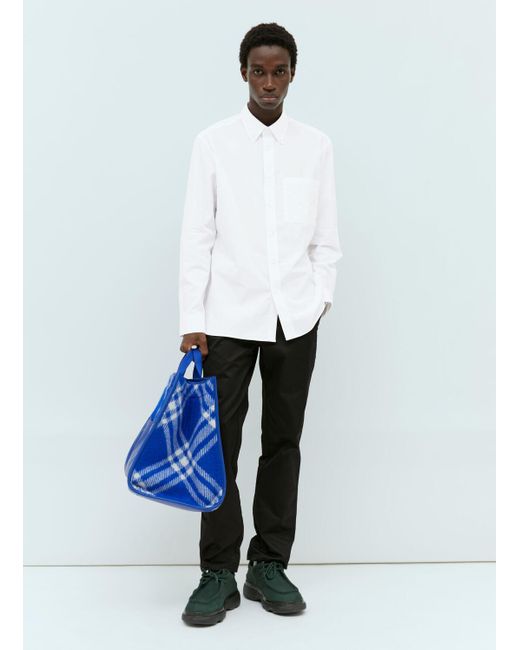 Burberry Blue Extra Large Shopper Tote Bag for men