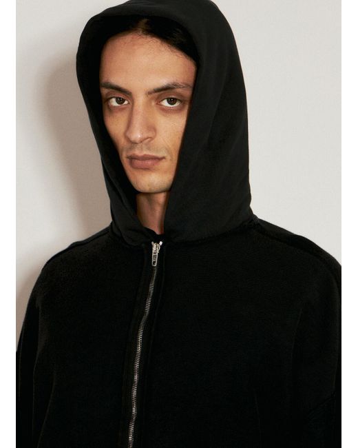 Balenciaga Black Inside-out Hooded Sweatshirt for men