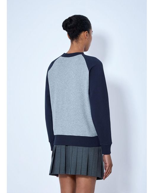 Miu Miu Blue Raglan Sleeve Sweatshirt