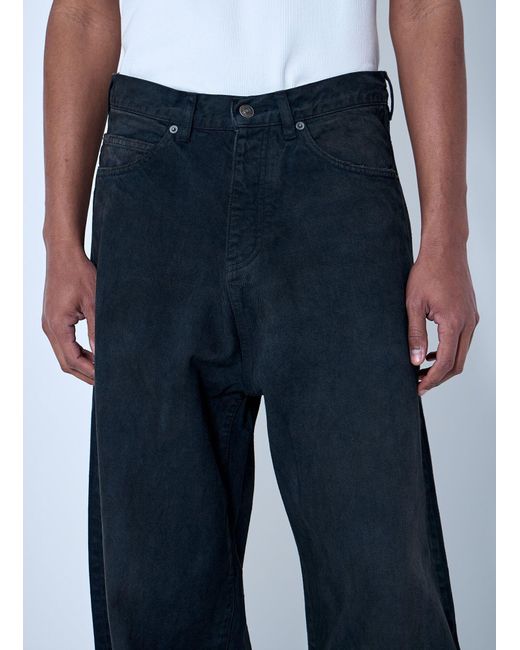 Balenciaga Blue Wide-Leg Denim Trousers for men
